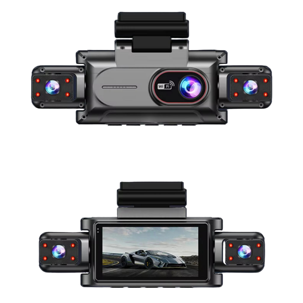 4 Kameralı 360° Döngüsel Kayıt Full HD 1080p Araç İçi Kamera - WiFi Cam, park modlu, Gece Görüşlü WDR Teknolojisi ve Yol Kayıt Cihazı