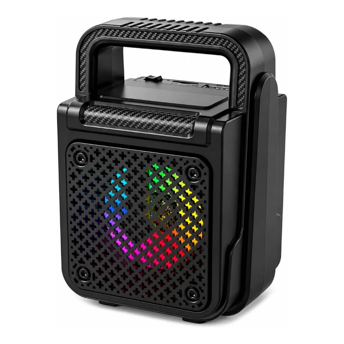( 5 adet ) ZQS1372 Taşınabilir Bluetooth Hoparlör - 1200mAh, Super Bass, RGB Işıklı, USB/TF Kart Destekli MBX
