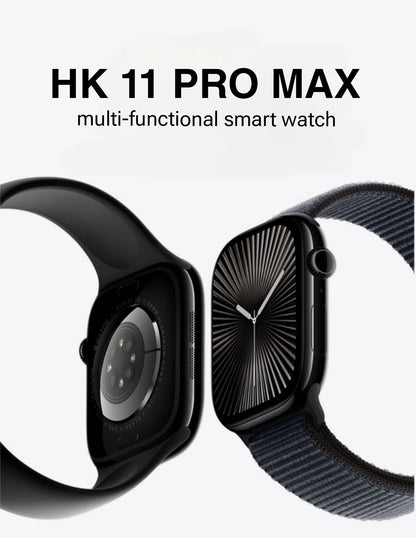 Hk11 pro max amoled ekranlı 45mm çift kordonlu  ios android uyumlu akıllı saat - A2T