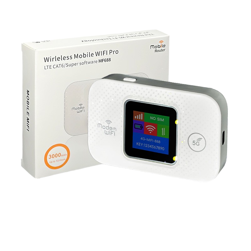 Wireless Mobile WiFi Pro LTE CAT6 Taşınabilir Cep Modemi - 3000 mAh Batarya 5G Destekli Mobil Router
