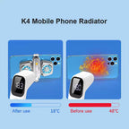 K4a çift fanlı telefon soğutucu | mobile live radyatör | yüksek hızlı soğutma, sessiz fan, oyun ve yayınlar için - G4G - KolayMagza KM Technology