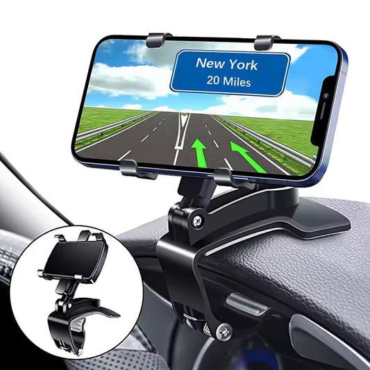 Vacuum 360 degree rotary adjustable car holder mounted on the dashboard behind the steering wheel hl-3900 - R2C
