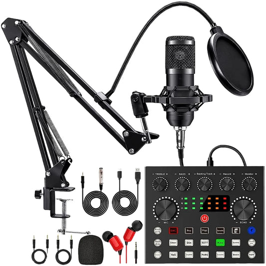 Pazeriz professional studio sound recording and podcast microphone bm800 - G2E