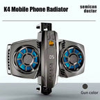 K4a çift fanlı telefon soğutucu | mobile live radyatör | yüksek hızlı soğutma, sessiz fan, oyun ve yayınlar için - G4G - KolayMagza KM Technology