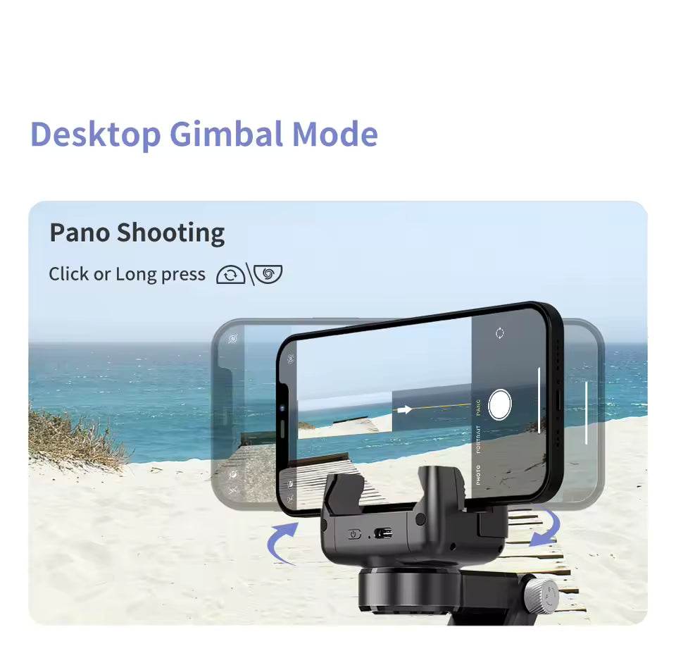 Q18 akıllı 360° döner gimbal tripod | ışıklı, kumandalı, katlanabilir, elde taşınabilir telefon sabitleyici stand - G4J - KolayMagza