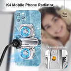 K4a çift fanlı telefon soğutucu | mobile live radyatör | yüksek hızlı soğutma, sessiz fan, oyun ve yayınlar için - G4G - KolayMagza KM Technology