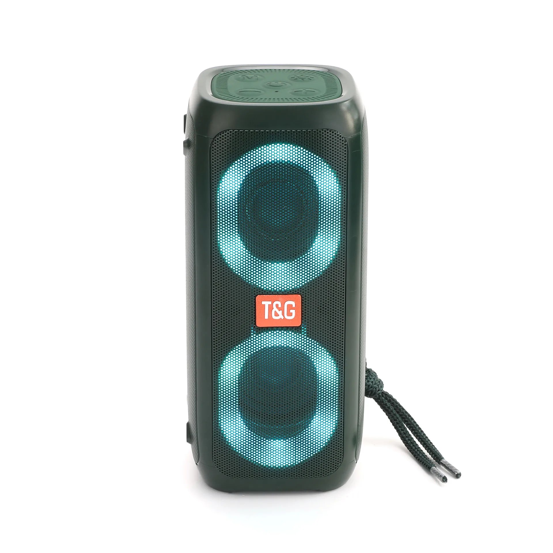 TG-333 telefon standlı çift speakerli 30W 1500mah RGB led ışıklı fm radyo Sd kart Usb aux destekli taşınabilir Bluetooth hoperlör