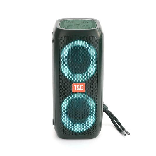 Tg-333 telefon standlı çift speakerli 30w 1500mah rgb led ışıklı fm radyo sd kart usb aux destekli taşınabilir bluetooth hoperlör - H1M