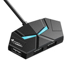 ( 5 adet ) Gaming 4 Port USB 2.0 Çoklayıcı Hub - 7 Renk LED Işıklı 60cm Kablolu Oyuncu USB Hub KolayMagza KM Technology - Toptan Telefon Aksesuarları