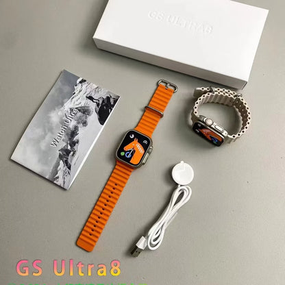 Gs ultra8 49mm 2,02inç çift kilitli kordonlu ios android uyumlu akıllı saat - A3İ