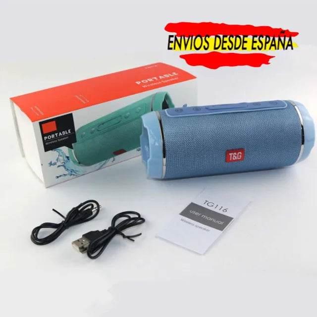 Tg-649 bluetooth hoparlör 1200mah 5w taşınabilir ledli ışıklı 5.3v stereo sd kart usb aux destekli - H1T - KolayMagza KM Technology