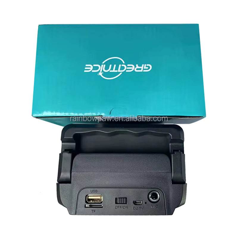 Mikrofonlu çift hoparlörlü ışıklı fm radio usb sd kart bluetooth hoparlör gts-1571 - H3H - KolayMagza