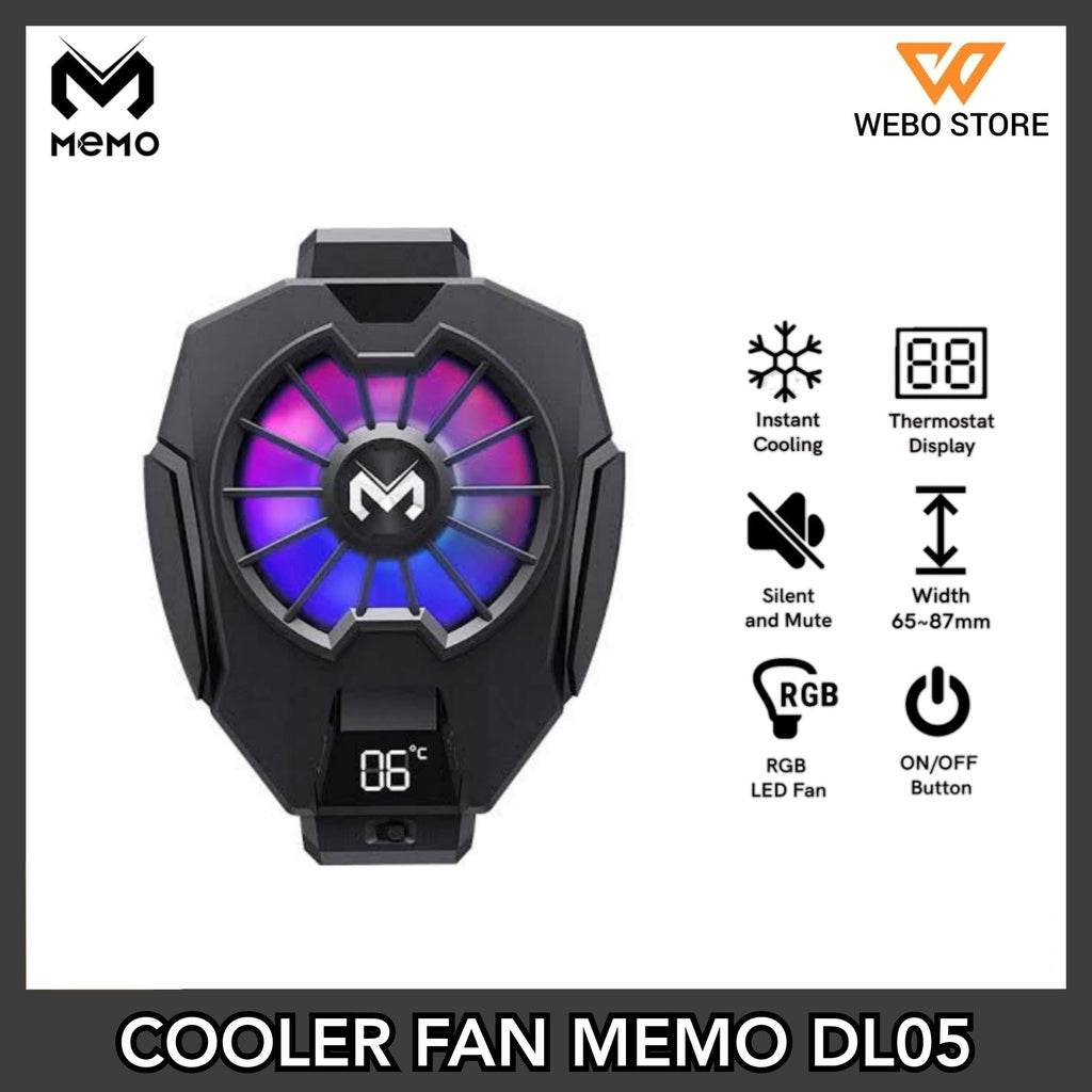 Memo dl05 radyatör fanlı rgbli göstergeli telefon soğutucu - G1L - KolayMagza