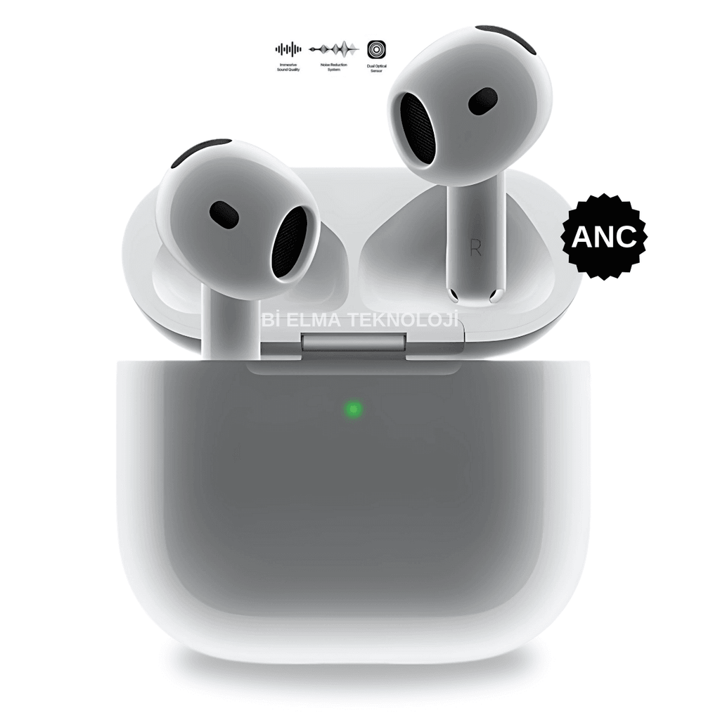 Aple airpods 4.nesil anc aktif gürültü engellemeli ios android uyumlu bluetooth kulaklık - B2N - KolayMagza