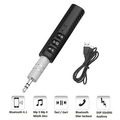 Car Bluetooth Aux 3.5mm Kit Android iOS Compatible - G1G