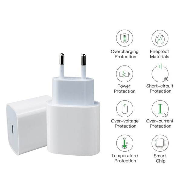 Aple 20w usb-c çıkışlı şarj adaptör başlık - S1A - KolayMagza