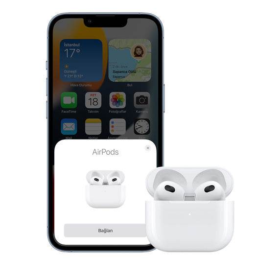 Aple airpods 3,nesil a+mikrofonlu dokunmatik bluetooth kulaklık - B1D - KolayMagza
