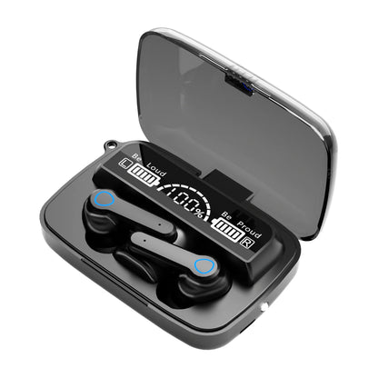 M19 mikrofonlu led göstergeli dokunmatik fenerli kulak içi powerbank özellikli bluetooth kulaklık