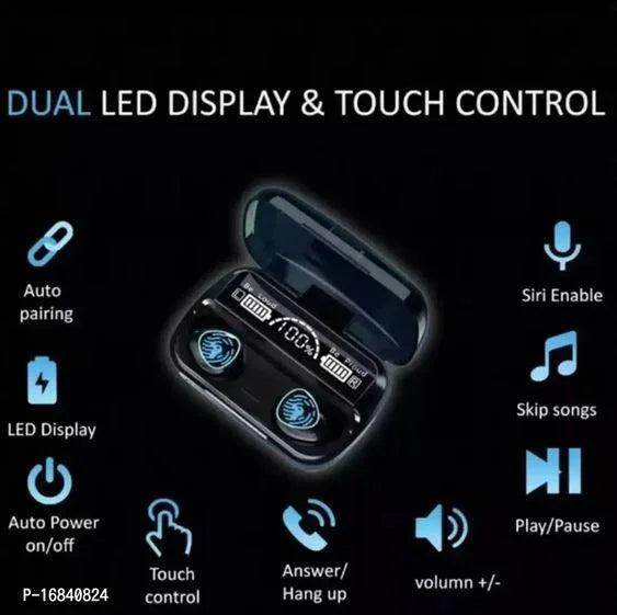 M10 led göstergeli su geçirmez kulak içi dokunmatik bluetooth kulaklık - B1P - KolayMagza