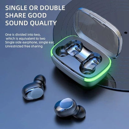 Y60 ışıklı kulak içi ios Android uyumlu tuşlu mikrofonlu 5.0v bluetooth kulaklık