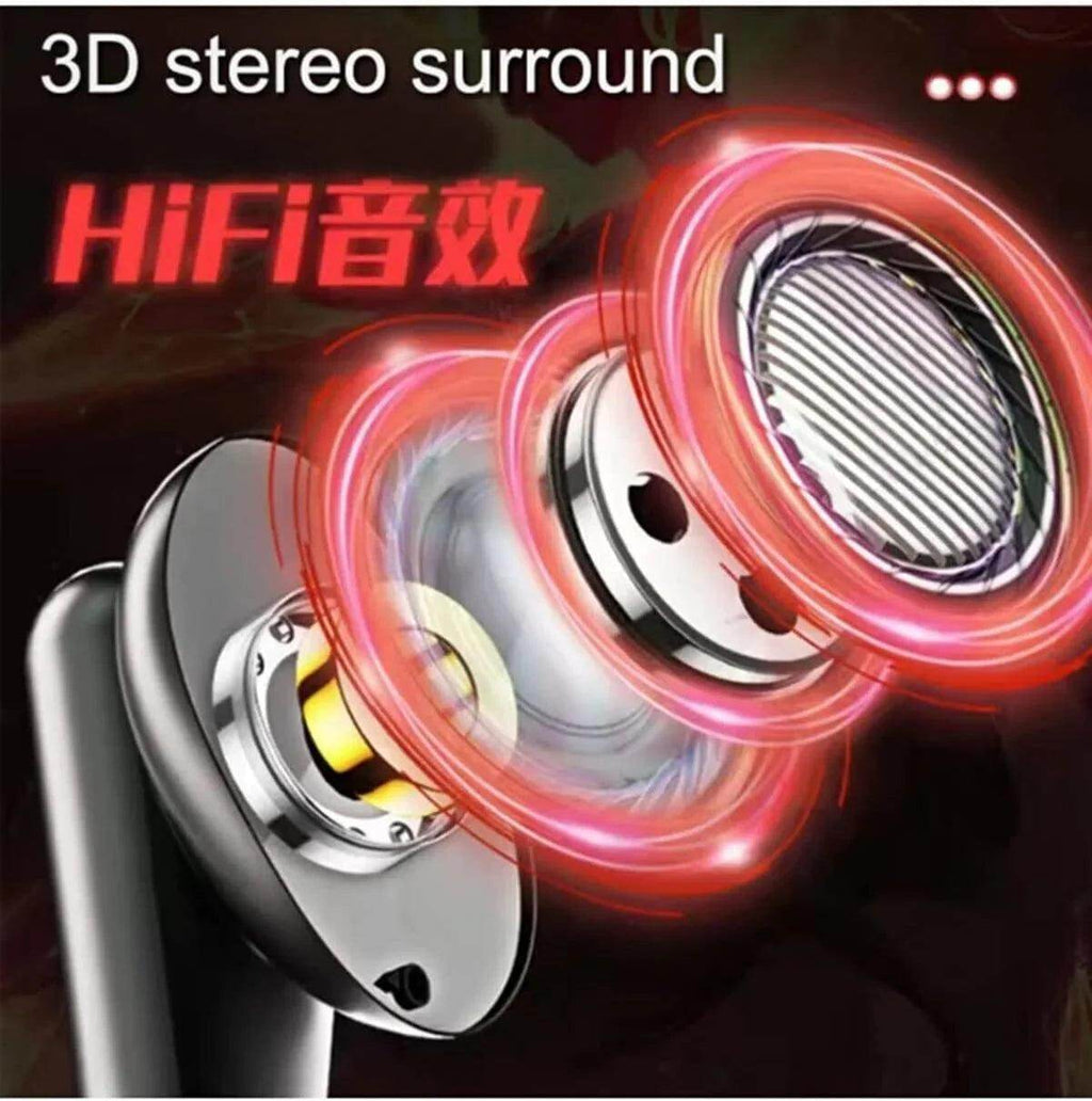 K98 led ışıklı kulak içi metal kasa mikrofonlu dokunmatik ios android uyumlu oyuncu bluetooth kulaklık - B1S - KolayMagza