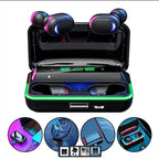 E10 mipods rgb ışıklı kulak içi led göstergeli 1000 mah powerbank özellikli bluetooth kulaklık - B1V - KolayMagza