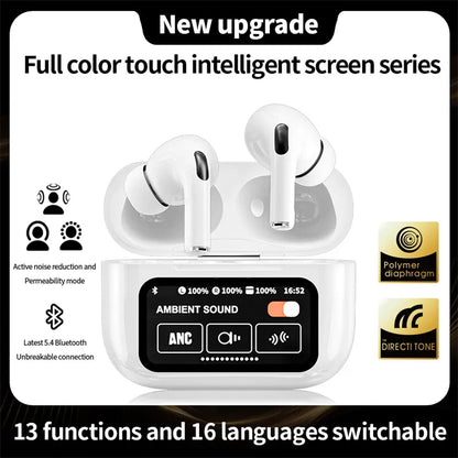A9 pro ekranlı anc/enc modlu dokunmatik kulak içi Bluetooth kulaklık