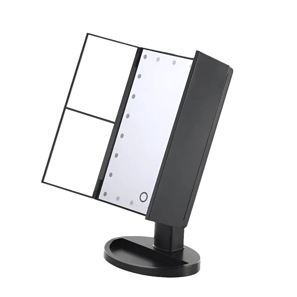 21 led ayaarlanabilir ışıklı masa üstü makyaj aynası 1x 2x 3x büyüteçli dokunmatik ekran - G3U - KolayMagza KM Technology