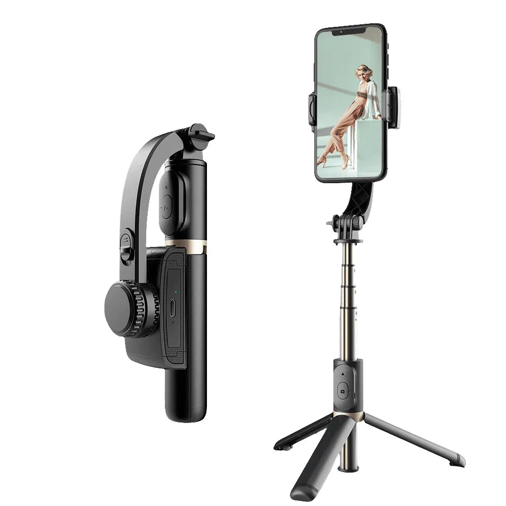 Q08 3‑in‑1 gimbal selfie sopa | bluetooth’lu 360° döner tripodlu telefon sabitleyici - G3Z - KolayMagza KM Technology