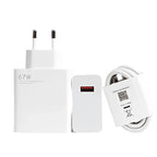 Xaomi 67w saniyeli turbo destekli usb çıkışlı başlık ve usb typec şarj seti - S2R - KolayMagza KM Technology