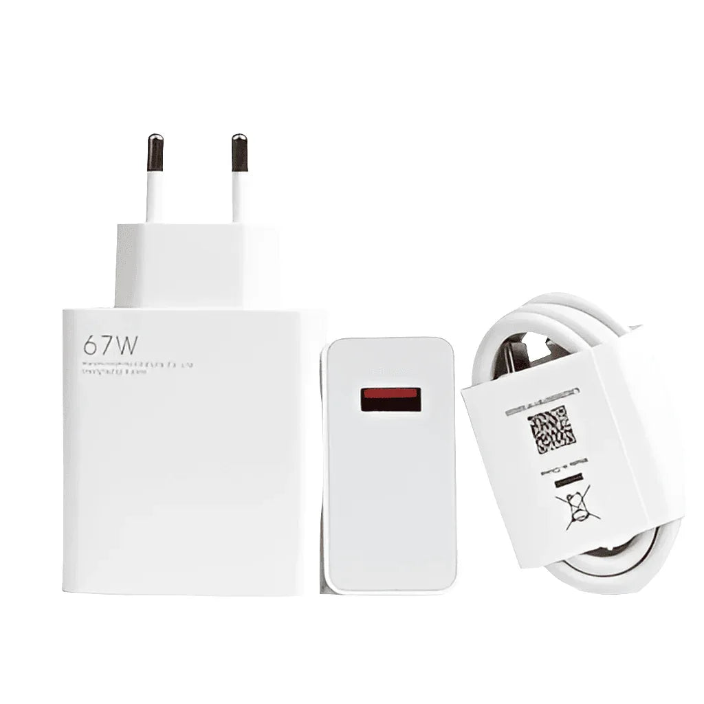 Xaomi 67w saniyeli turbo destekli usb çıkışlı başlık ve usb typec şarj seti - S2R - KolayMagza KM Technology