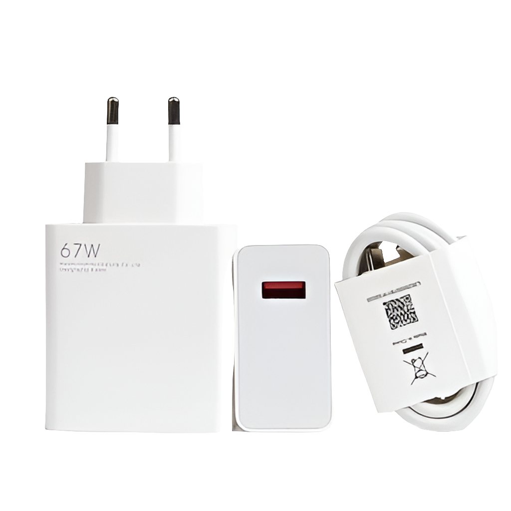 Xaomi 67w saniyeli turbo destekli usb çıkışlı başlık ve usb typec şarj seti - S2R - KolayMagza