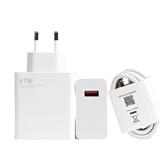Xaomi 67w second turbo supported USB output head and USB typec charging set - S2R