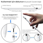 Universal dokunmatik stylus kalemi şarjlı ios android uyumlu - G2T - KolayMagza