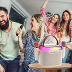 Blueseed bs-601 karaoke bluetooth hoparlör | çift mikrofonlu, yüksek ses ve renkli led ışıklı - H2M - KolayMagza KM Technology