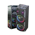 Bts-1708 kablosuz bluetooth hoparlör | 200w güç, çift hoparlör & mikrofon, rgb ışıklı, 3600mah batarya, tws destekli, usb/tf/fm - H2U - KolayMagza