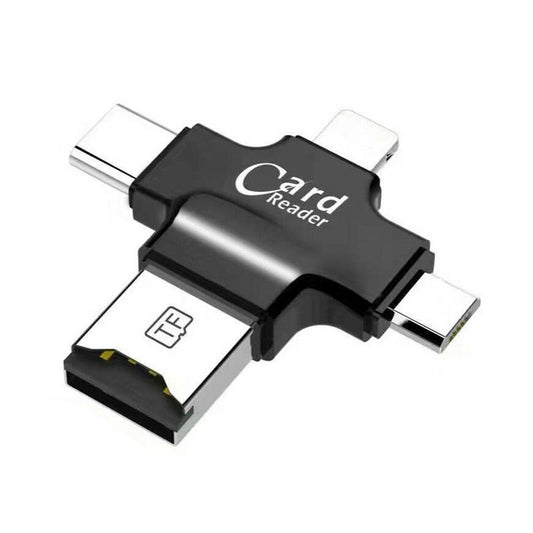 4ü1 arada çoklu sd card raader otg usb+usbc+usbmicro+lightning dönüştürücü adaptör 