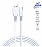 3 metre usb TypeC 2,4A hızlı veri aktarım ve şarj kablosu - S1U - KolayMagza KM Technology