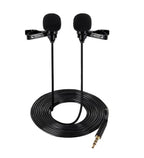 3.5mm aux jak girişli ikili kablolu çift yaka mikrofon - G1P - KolayMagza