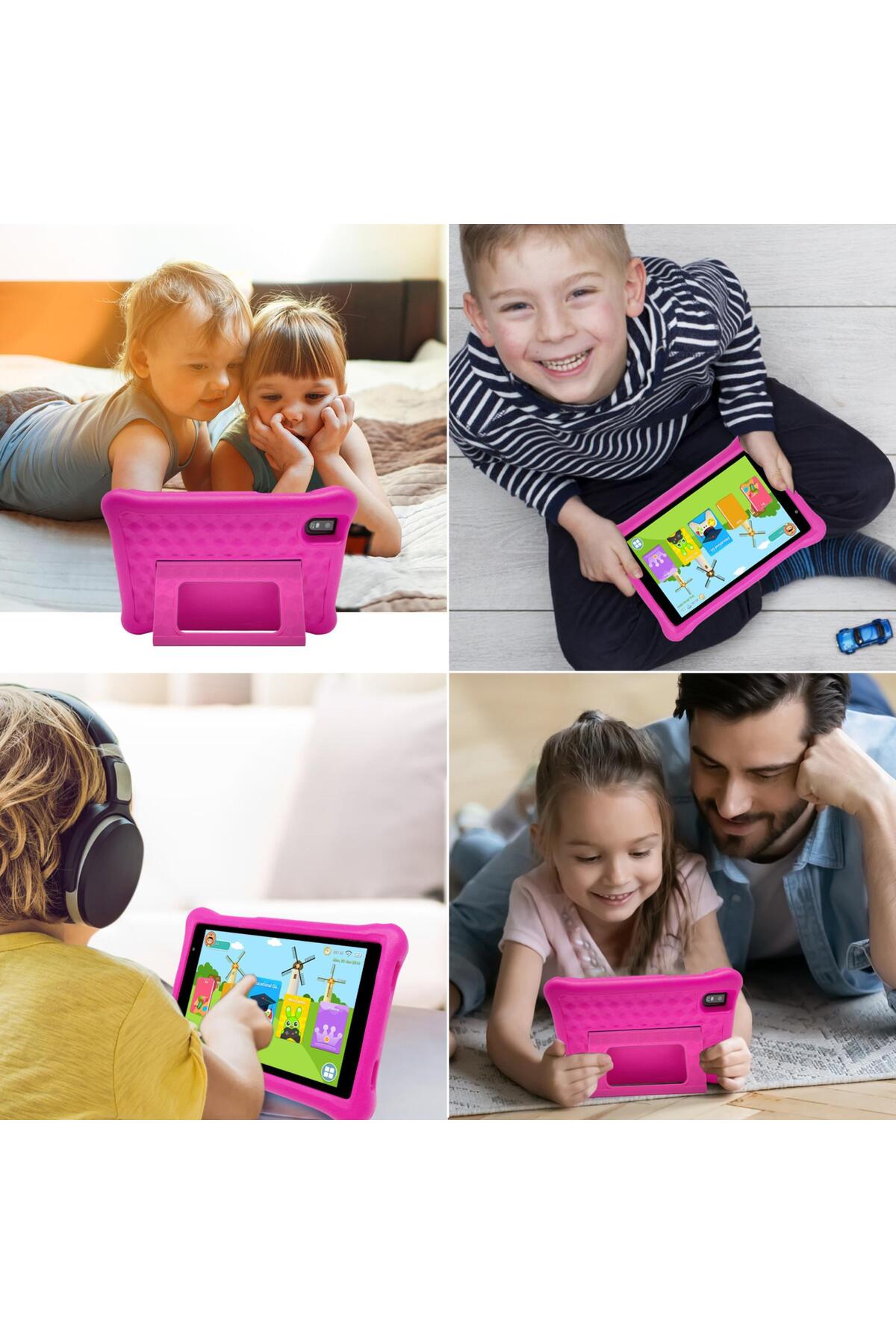 CCIT 7" Kids Tablet &amp; Headset - 4GB RAM, 128GB Memory, Android 10, Zoom Supported, Special Educational Tablet for Children - G3Y