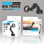 ( 5 adet ) RT-2010 Big Truck Vantuzlu Manyetik Araç İçi Telefon Tutucu - 360° Dönebilen Mekanik Kollu Torpido ve Cam Uyumlu Telefon Standı Zayden