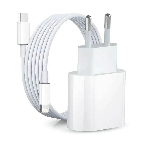 20w typec çıkışlı başlık ve 1m typeC lightning kablo şarj seti