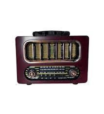 Kbroad full band radyo ahşap tasarım fm/am/sw/usb/tf destekli şarj edilebilir bluetooth hoparlör - H3M - KolayMagza