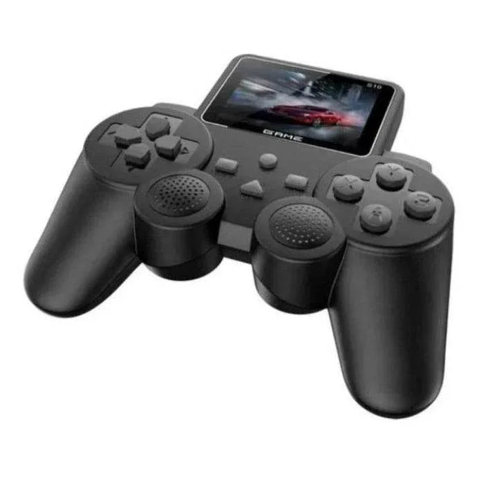 Dahili renkli ekranlı 500 retro oyunlu şarjlı kablosuz oyun konsulu S10 - G5O - KolayMagza KM Technology