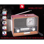 Ktf 1647 fm am radyo usb hafııza kart destekli saatli bluetooth hoperlör - H1G - KolayMagza