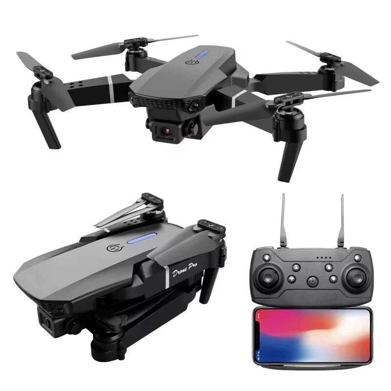 E88 4k Hd Çift Kameralı App Kontrol Wifi Katlanabilir akıllı Drone - G5R - KolayMagza