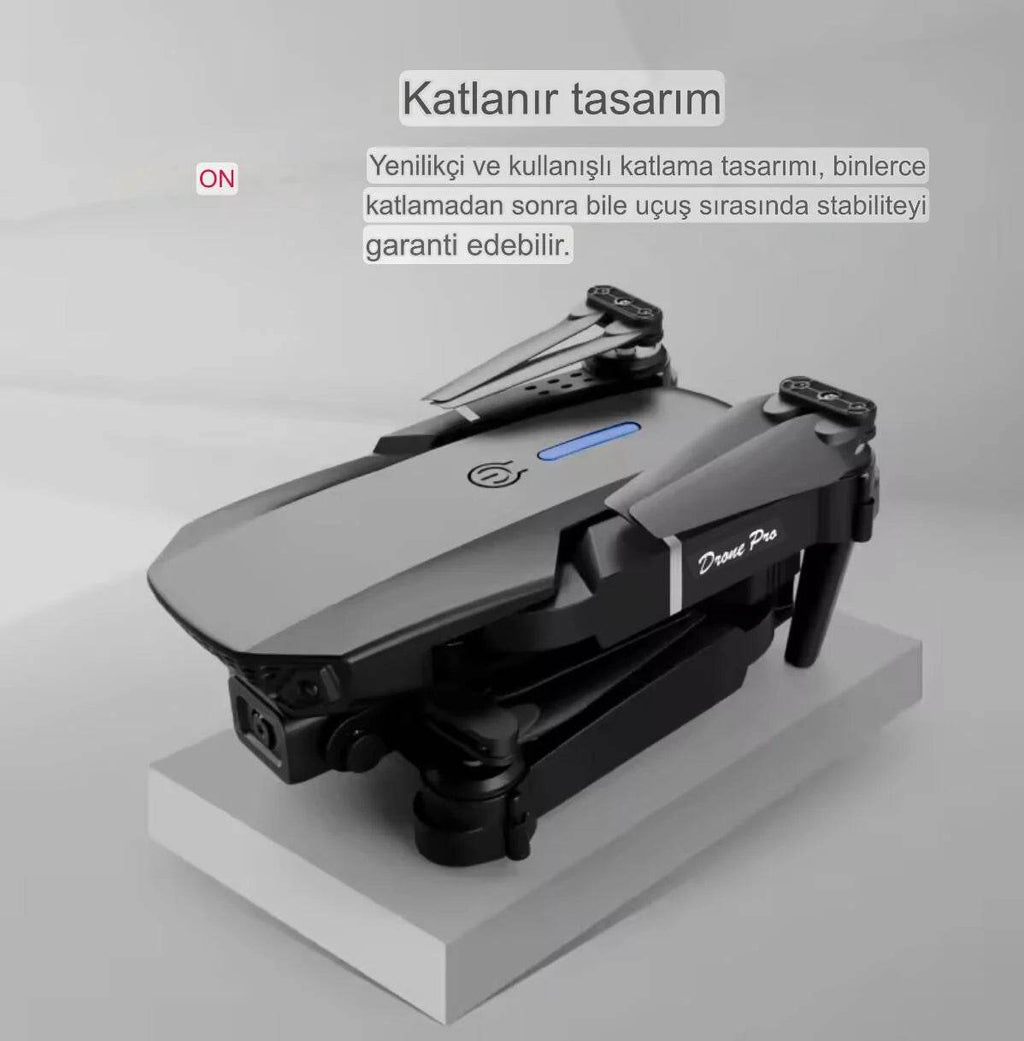 E88 4k Hd Çift Kameralı App Kontrol Wifi Katlanabilir akıllı Drone - G5R - KolayMagza