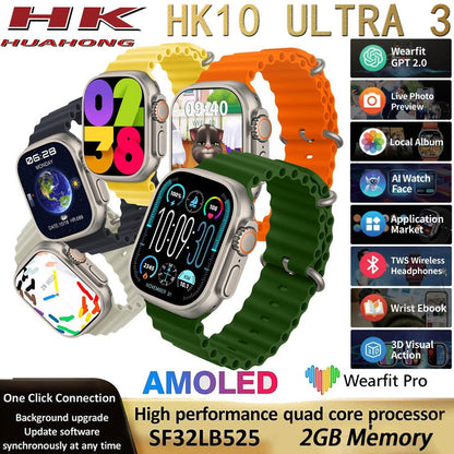 Hk10 ultra3 2.02 amoled ekran 1gb ram yapay zeka özellikli akıllı saat