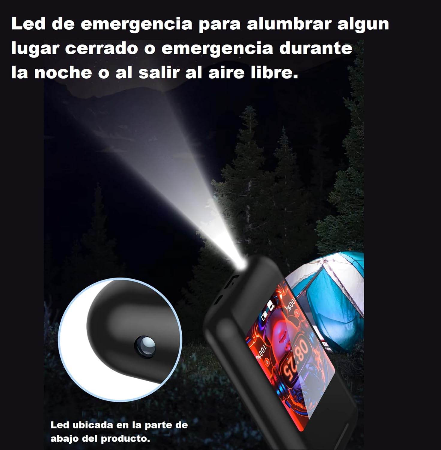 BUKU Carrying Treasure A98 - 3'ü 1 Arada Powerbank (8000mAh), TWS Bluetooth Kulaklık, AMOLED Dokunmatik Ekranlı Akıllı Cihaz - ANC Gürültü Engelleme, Telefon Şarj, Müzik ve Çağrı Kontrol - B2W - KolayMagza