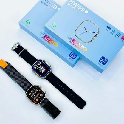 Hw69 ulta2 49mm 2,1 inç amoled ekranlı ios android uyumlu akıllı saat - A3B